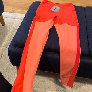 Gymshark Nikki Blackketter Leggings - Small- Red Coral